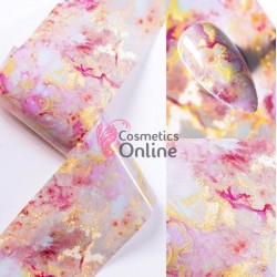 Folii de transfer, folie de unghii Cod Marbel Pink F093